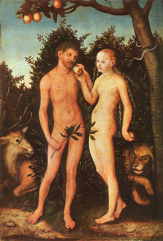Lucas  Cranach Adam and Eve china oil painting image